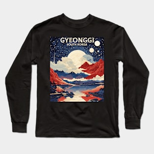 Gyeonggi South Korea Starry Night Travel Tourism Retro Vintage Long Sleeve T-Shirt